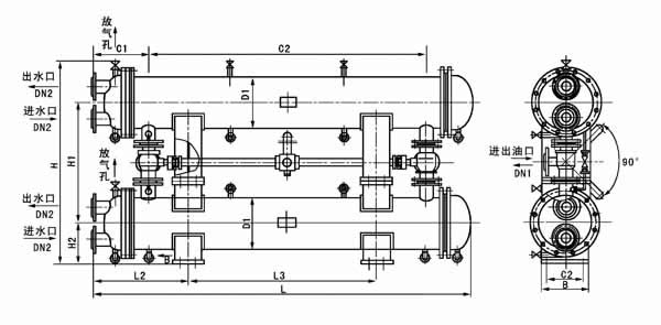SGLL型雙聯油冷卻器 SGLL型雙聯油冷卻器